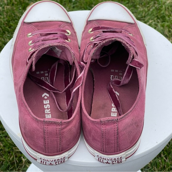 Converse Shoes Womens Size 10 Mens 8 All Star Red Maroon Suede Lace Up - Picture 6 of 12